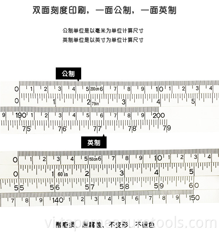 Thước đo ba thước 1.5M tùy chỉnh Thước màu sắc quà tặng PU thước đo gia dụng thước đo hông thước dây nhỏ